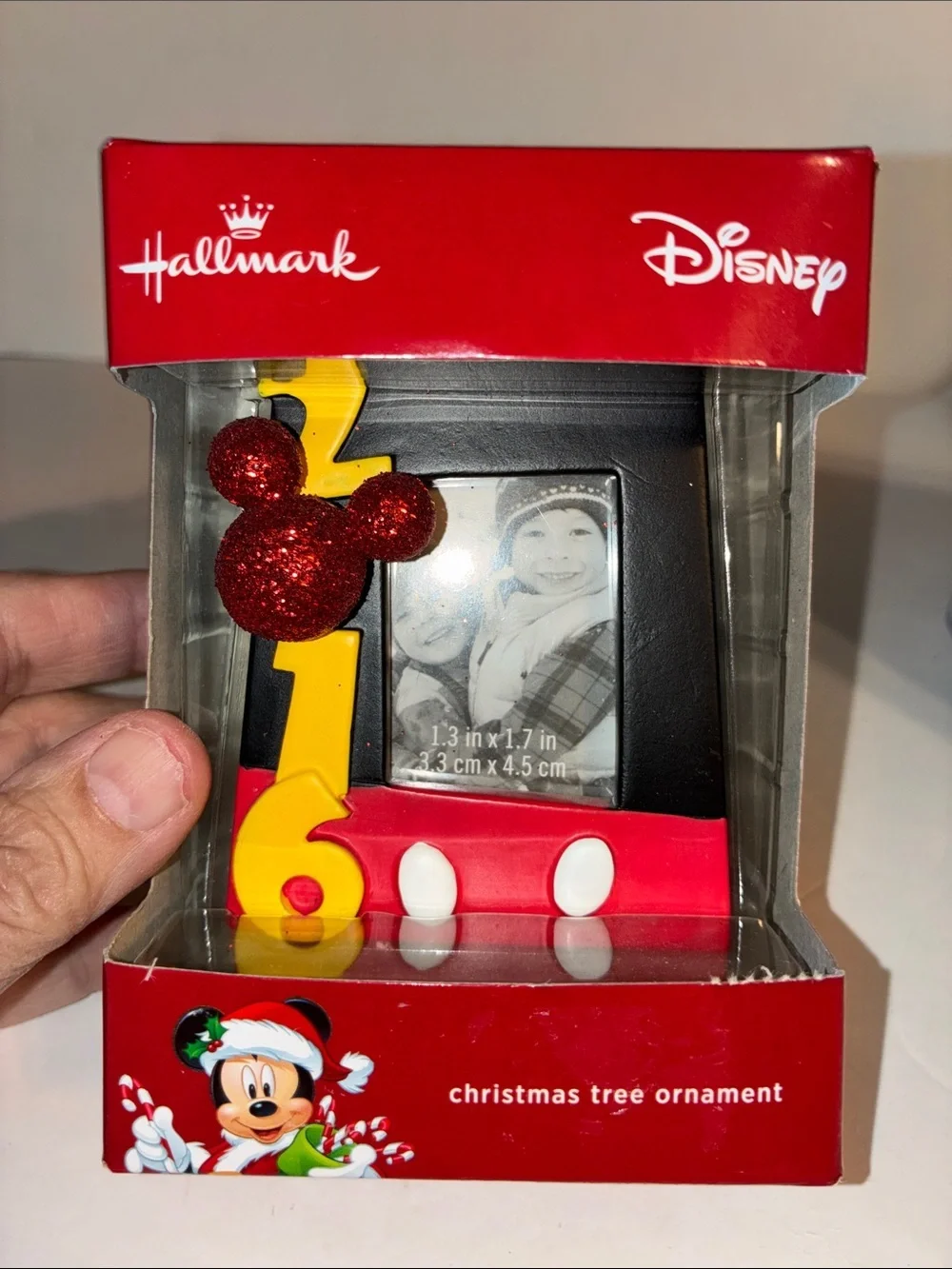 Hallmark 2016 Disney Mickey Mouse Ornament Photo Frame - Red, Yellow, Black